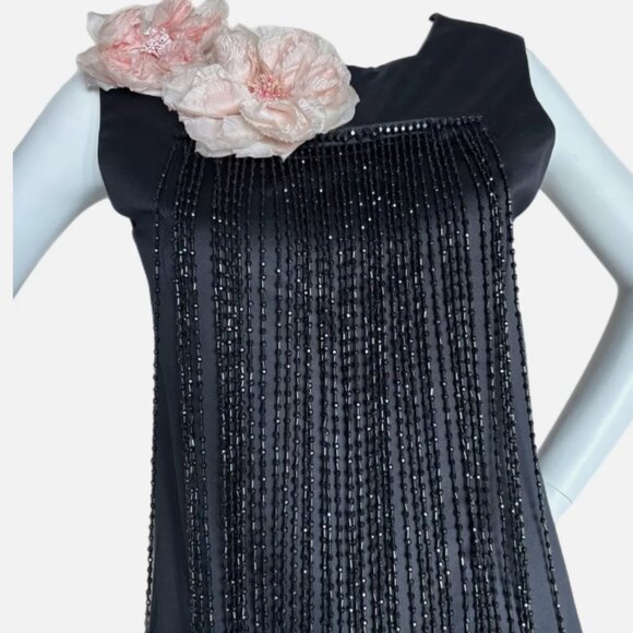 BLUMARINE by ANNA MOLINARI 90's Vintage Beaded Shift Dress - Picture 4 of 8